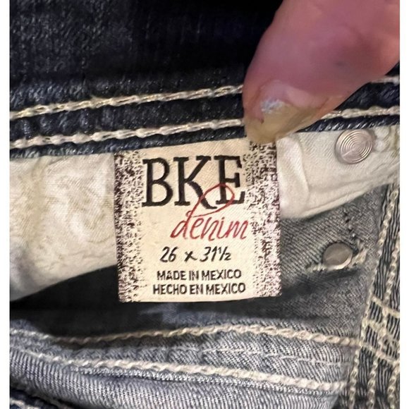 Bke Culture women's boot cut jeans size 26 x 31.5 low rise - Picture 7 of 8